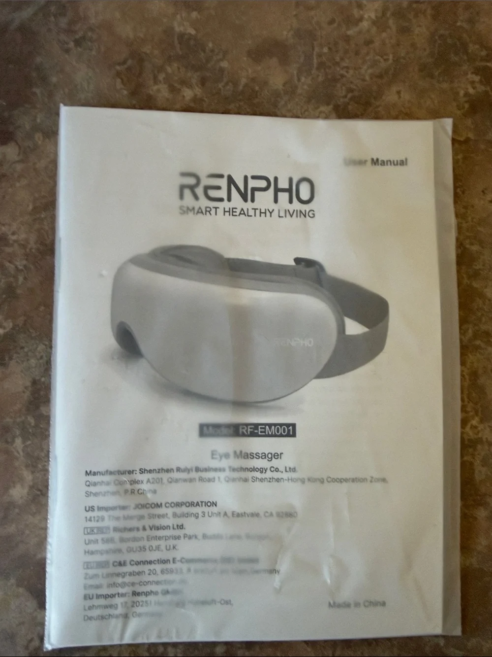Pink Eye Massager with Heat & Vibration and Sound